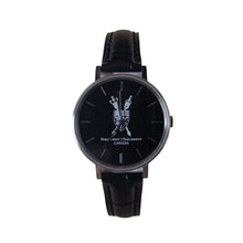 Charger l'image dans la galerie, Montre (Cuir. Emblème du Parlement. Ronde. Noir) | Watch (Leather. Parliamentary emblem. Round. Black)