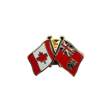 Load image into Gallery viewer, Pin (Crossed flags. Modern) | Épinglette (Drapeaux croisés. Moderne)