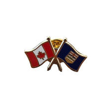 Load image into Gallery viewer, Pin (Crossed flags. Modern) | Épinglette (Drapeaux croisés. Moderne)