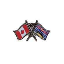 Charger l&#39;image dans la galerie, Épinglette (Drapeaux croisés) | Pin (Crossed flags)
