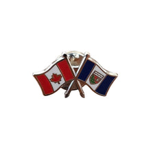 Load image into Gallery viewer, Pin (Crossed flags. Modern) | Épinglette (Drapeaux croisés. Moderne)
