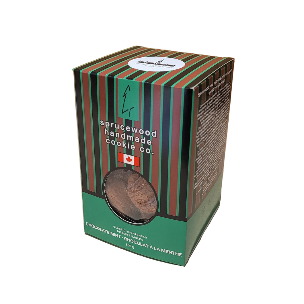 Chocolate mint shortbread | Biscuits sablés au chocolat menthe
