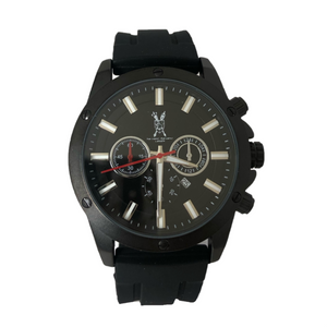 Black silicone watch | Montre en silicone noir