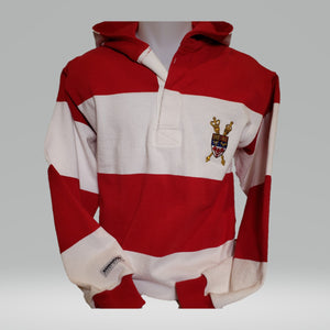 Rugby hoodie (Stripes. Red/White) | Chandail de rugby à capuchon (Ligné. Rouge/Blanc)