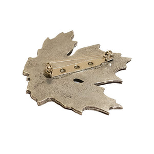 Broche en étain (Feuille d'érable) | Pewter brooch (Maple leaf)
